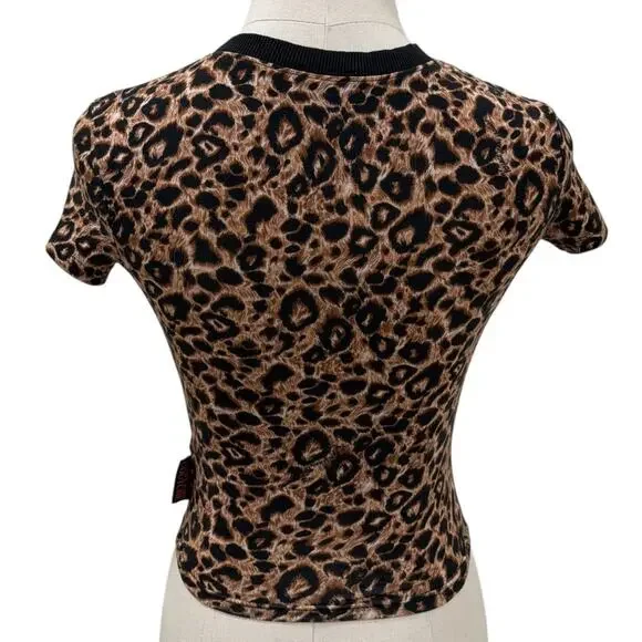 Versace Jeans Couture Leopard Print Baby Tee - Picture 7 of 7